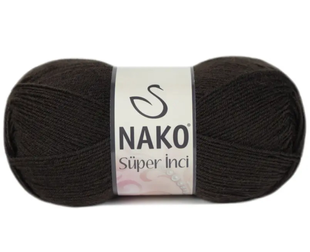 Пряжа Nako Super Inci №4987 шоколад (вовна з акрилом) 100 г, 260 м 4987 фото