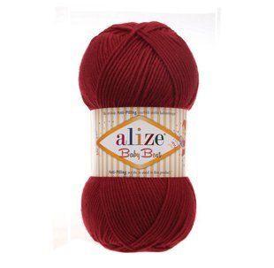 Пряжа Alize Baby Best (Бейби Бест) №390 вишня, акрил с бамбуком, нитки для вязания 390 фото
