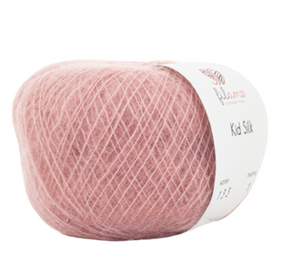 Пряжа Filamo Kid Silk 25 (Кід Сілк 25) №133 рожева пудра, мохер з шовком нитки для в'язання спицями і гачком 133 фото