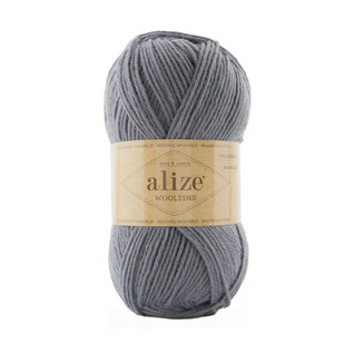 Пряжа Alize Wooltime №836 серый (шерсть Superwash, полиамид) 100 г, 200 м 836 фото
