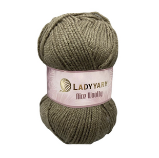 Пряжа Lady Yarn Nice Woolly №NW008 світло-коричневий (напіввовна) 100 г, 200 м NW008 фото