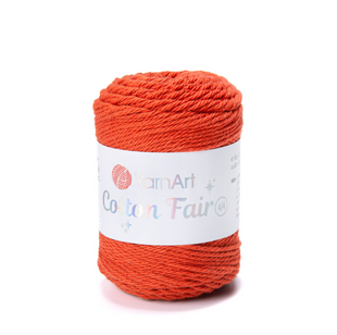 Пряжа YarnArt Cotton Fair 4/4 №5528 ярко-оранжевый (хлопковая) 50 г, 80 м 5528 фото