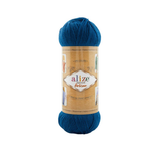 Пряжа Alize Superwash Artisan (Супервош Артiзан) №646 синій, шкарпеткова нитки для в'язання 646 фото