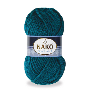 Пряжа Nako Sport Wool №2273 петроль (вовна з акрилом) 100 г, 120 м 2273 фото