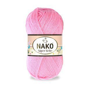 Пряжа Nako Super Bebe №4430 рожевий (акрил) 50 г, 180 м 4430 фото