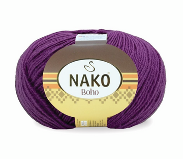 Пряжа Nako Boho (шерсть, полиамид) 100г, 400 м