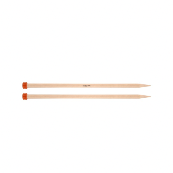 Прямые спицы деревянные 30 см KnitPro Basix Birch Wood 15 мм 35253 фото