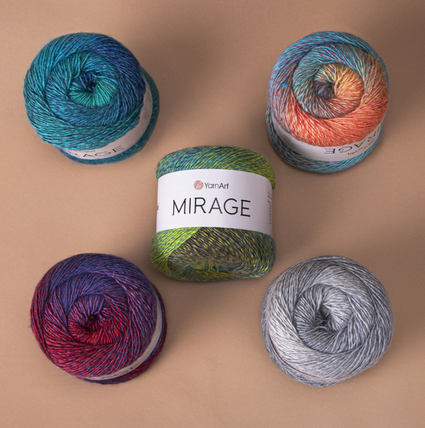 Пряжа YarnArt Mirage №5314 напіввовняна, секційного фарбування, нитки для в'язання спицями та гачком 5314 фото Пряжа YarnArt Mirage №5314 напіввовняна, секційного фарбування, нитки для в'язання спицями та гачком 5314 фото