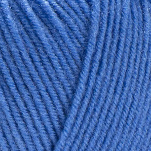 Пряжа Yarnart Super Merino №1256 синій, вовна з акрилом нитки для в'язання спицями та гачком 1256 фото