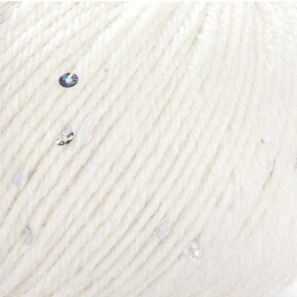 Пряжа YarnArt Alpaca Gold Paillettes №9301 молочний, альпака з паєткою, нитки для в'язання спицями та гачком 9301 фото