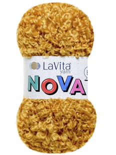 Пряжа LaVita NOVA №2012 пісочний, пряжа буклє, нитки для в'язання 2012 фото