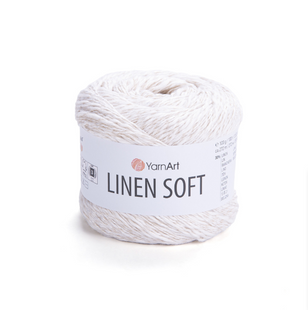 Пряжа YarnArt Linen Soft №7301, бавовна, віскоза з льоном, нитки для вʼязання спицями та гачком 7301 фото