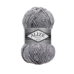 Пряжа Alize Superlana Maxi (Суперлана Макси) №801 серый жаспе, нитки толстые для вязания 801 фото