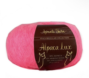 Пряжа Avanti Yarn Alpaca Lux №678 яскраво-рожевий, пряжа напіввовняна, для в'язання гачком и спицями 678 фото