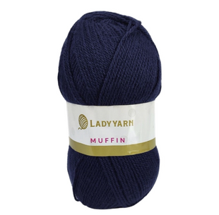 Пряжа Lady Yarn Muffin №025 темно-синій (акрил) 100 г, 300 м 025 фото