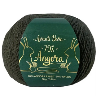 Пряжа Avanti Yarn Angora 70 (Ангора 70) №906 хаки, нитки ангора для вязания спицами и крючком 906 фото