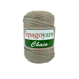 Пряжа Spagoyarn Chain (Чаін) №116 беж, нитки для плетіння макраме 116 фото