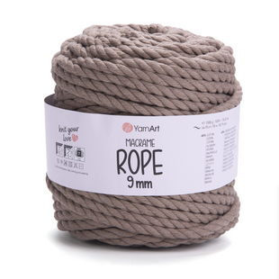 Пряжа YarnArt Macrame Rope 9 мм №768 світло-коричневий шнур для макраме 768 фото