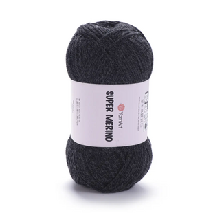 Пряжа Yarnart Super Merino №1441 графіт, вовна з акрилом нитки для в'язання спицями та гачком 1441 фото