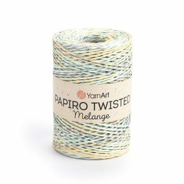 Рафия YarnArt Papiro Twisted Melange (целлюлоза) 100 г, 170 м
