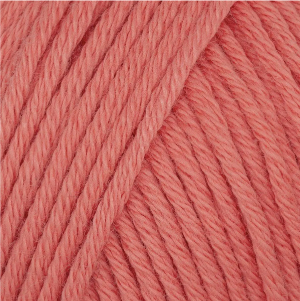 Пряжа Gazzal Organic Baby Cotton №419 коралловый цвет, 115м/50гр, 100% коттон, для ручной вязки спицами и крючком 419 фото