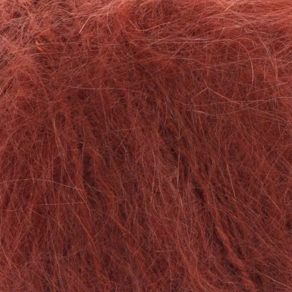 Пряжа YarnArt Mohair Trendy №141 терракот, мохер, нитки для вязания спицами и крючком 141 фото