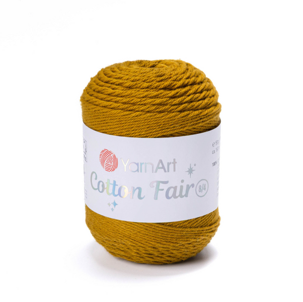 Пряжа YarnArt Cotton Fair 8/4 №5522 горчичный (хлопковая) 50 г, 160 м 5522 фото Пряжа YarnArt Cotton Fair 8/4 №5522 горчичный (хлопковая) 50 г, 160 м 5522 фото