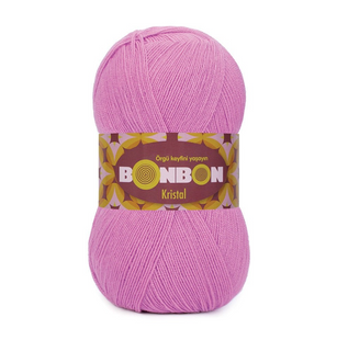 Пряжа Nako Bonbon Kristal №98261 рожево-бузковий (акрил) 100 г, 475 м 98261 фото
