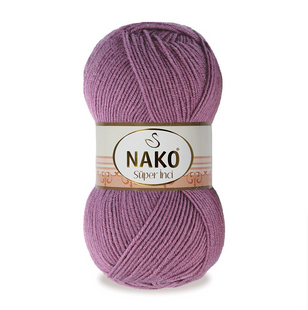 Пряжа Nako Super Inci №569 темно-пильна троянда (вовна з акрилом) 100 г, 260 м 569 фото