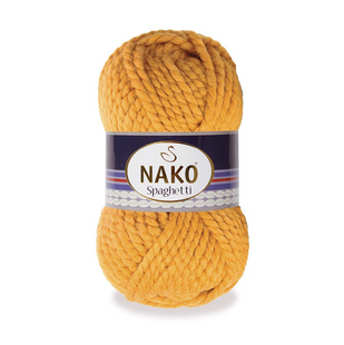 Пряжа Nako Spaghetti №941 гірчиця (вовна з акрилом) 100 г, 60 м 941 фото
