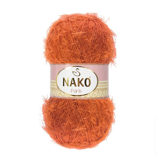 Пряжа Nako Paris №4888 оранжевый (фантазийная пряжа) 100 г, 245 м 4888 фото