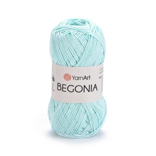 Пряжа Yarnart Begonia №4939 м'ята - бавовняна для в'язання спицями і гачком 4939 фото