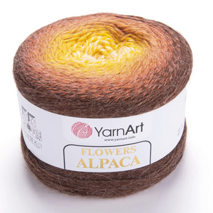 Пряжа YarnArt Flowers Alpaca №437 - с альпакой, нитки секционного окрашивания для вязания спицами и крючком 437 фото