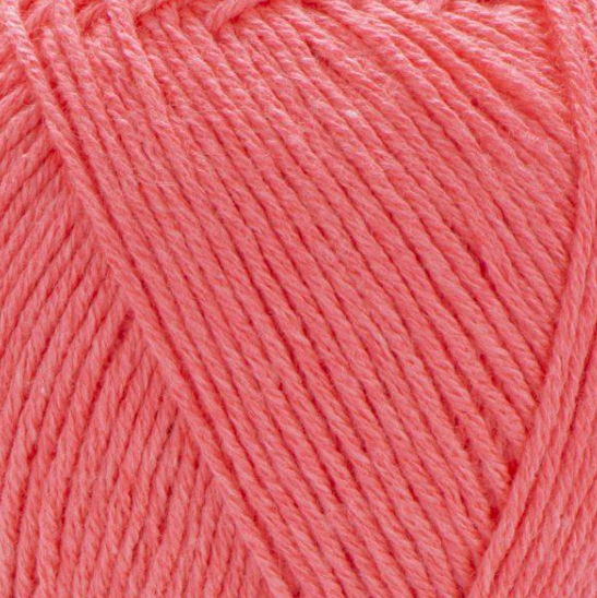 Пряжа YarnArt Flowers Unicolor №736 неоново-кораловий, бавовна нитки для в'язання спицями та гачком 736 фото