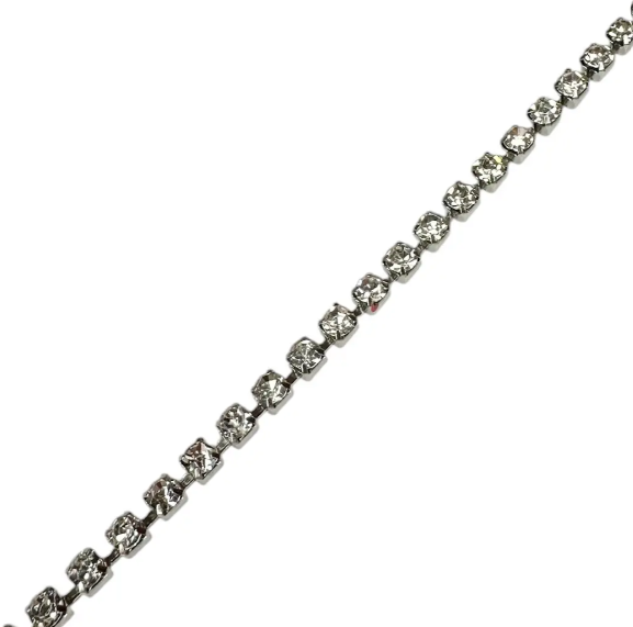 Цепь стразовая на катушке SS 10 Crystal Серебро №653612 653612 фото