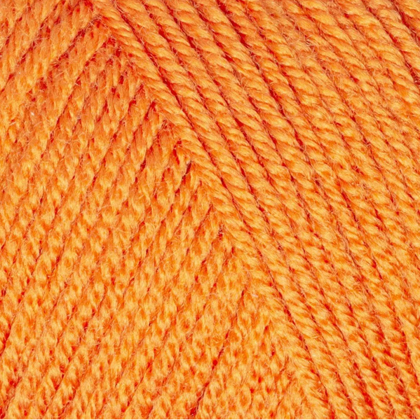 Пряжа Gazzal Wool 175 № 316 оранж колір, 175м/50гр, 100% вовна мериноса, для ручного в'язання спицями та гачком 316 фото