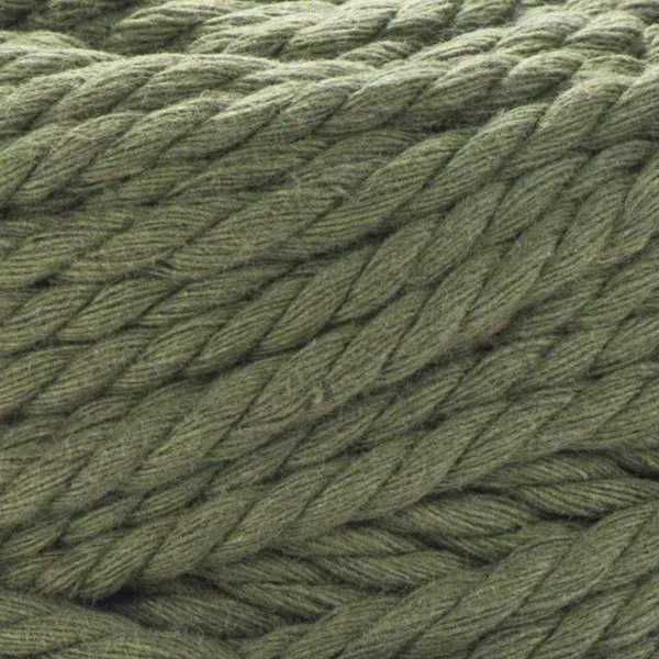 Пряжа Yarnart Macrame Rope 5 мм №787 хакі, шнур для в'язання макраме 787 фото
