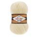 Пряжа Alize Angora Real 40 (Ангора Реал 40) №01 кремовый, полушерсть, нитки для вязания 01 фото 1