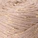 Пряжа Yarnart TWISTED MACRAME 3 мм LUREX №768 беж люрекс золото, нитки для макраме 768 фото 2