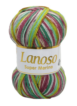 Пряжа Lanoso Super Merino (вовна меріноса, поліамід) 100г, 400 м