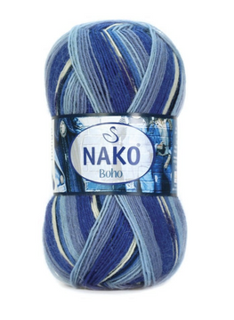 Пряжа Nako Boho Desen (шерсть, полиамид) 100г, 400м