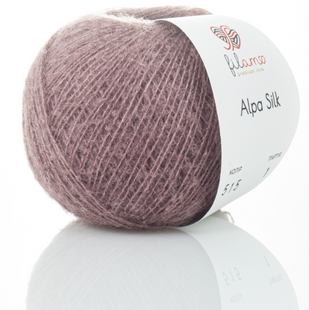 Пряжа Filamo ALPA SILK 25 №515 бузковийй фрез, пряжа альпака з шовком, для ручного в'язання спицями та гачком 515 фото