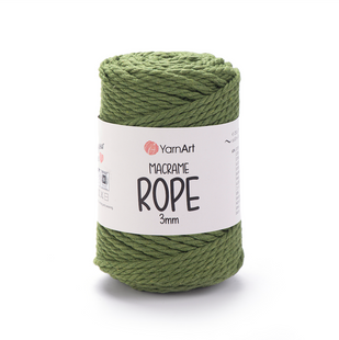 Пряжа YarnArt Macrame Rope 3 мм №787 хаки, шнур для плетения макраме 787 фото