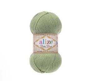 Пряжа Alize Baby Best (Бейби Бест) №138 оливковый, акрил с бамбуком, нитки для вязания 138 фото