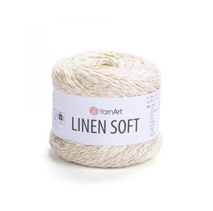 Пряжа YarnArt Linen Soft №7302, бавовна, віскоза з льоном, нитки для вʼязання спицями та гачком 7302 фото