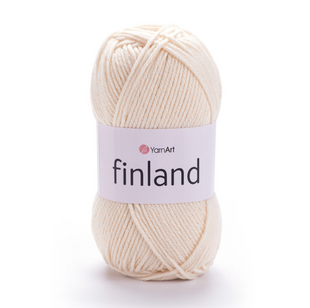 Пряжа Yarnart Finland №854 кремовый - акрил детская, для ручной вязки спицами и крючком 854 фото