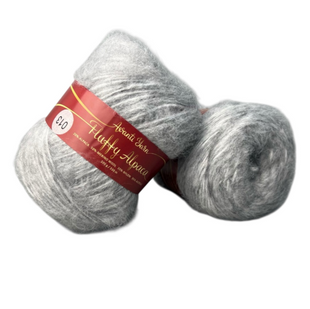 Пряжа Avanti Yarn FLUFFY ALPACA №013 світло-сірий, напіввовняна, для ручного в'язання спицями та гачком 013 фото