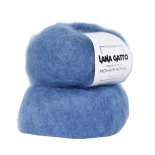 Пряжа Lana Gatto Mohair Royal №8397 темно-голубой (кид мохер, нейлон) 215 м, 25 г 8397 фото