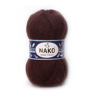 Пряжа Nako Mohair Delicate №1182/6106 коричневый (полушерсть) 100 г, 500 м 1182/6106 фото