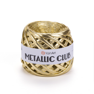Пряжа Yarnart Metallic Club №88105 золотий, трикотажна пряжа, для ручного в'язання спицями та гачком 8105 фото